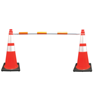 6 FT – 10 FT Adjustable Cone Bar, Orange/White with EG Sheeting